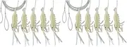 Behr Baby Shrimp Sea Leaders Set of 2 Herring Paternoster 5 Arms Luminous Norway Ready Assembled Length 140 cm Cord Thickness 0.40 mm Hook Size 2