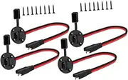 CAXUSD 4Sets Sae Quick Connect Panel Mount Power Cables for Solar Generator Battery Charger Durable Solar Panel Mount with Cover and Fixed Screws for Reliable