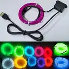 5M USB Powered Neon LED Light Glow EL Wire String Strip DIY Car Party Bar Decor