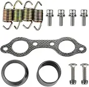 UTV Exhaust Muffler Gasket Spring Clamp Bolt Repair Fit for Ranger Fit for RZR 800 EFI Automotive Exhaust Gasket