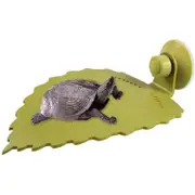 Catzon Turtle Basking Platform Reptile Ramp Landscaping Sunning Platform-Leaf Shape