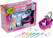 Crayola - Scribble Scrubbie Bathtub Playset -Colour & Clean Adorable Little Pets