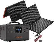 Voltx 2400W Power Station with 100W solar Panel mat+ mc4 to dc5521 cable