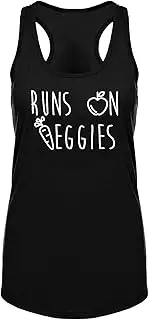 [Lyprerazy] Runs On Veggies Workout Gym Funny Printed Tank Top