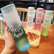 Drink Bottle, Portable Frosted Glass Eco-Friendly 400ml Water Container,