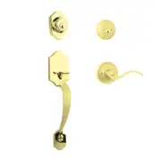 N2lok Charente Door Handle Double Cylinder Flutto on Piatta Entrance Set