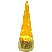 LVD LED Glass Tree Citrine Large Home/Office Decor Display 9x28cm Yellow