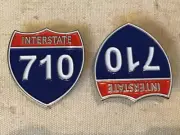 GRATEFUL DEAD HIPPIE 710 FRIENDLY INTERSTATE POT MARIJUANA APRIL 20 1 1/4 in PIN