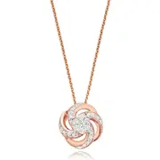 London 9ct Rose Gold Round Brilliant Cut with 1/4 CARAT tw of Diamond Pendant