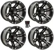 GTW Specter 10" Golf Cart Wheels/Rims Black E-Z-GO & Club Car