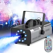 1200W Fog Machine with 9pcs RGB LED Lights Smoke Machine for Christmas Halloween Wedding Stage Effect DJ Disco Party Outdoor Indoor