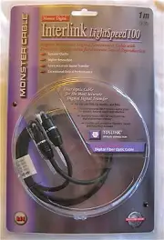 Monster Cable LightSpeed Digital Fiber Optic Audio 1m/3.3' 300DFO Interconnect