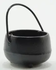 Dollhouse Miniature Empty Black Cauldron - 1:12 Scale