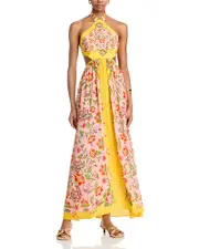 Farm Rio Beauty Scarf Maxi Halter Dress - Exclusive