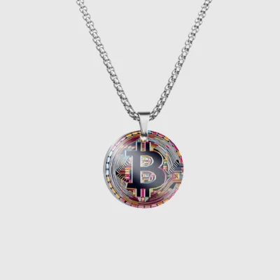 Crypto Pendant Necklace - Digital Currency Jewelry Gift for Men and Women