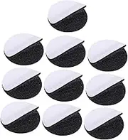 IWOWHERO 10Sets Round Self Adhesive Hook Loop Dots Removable and Reusable Mounting Tape for Home and Office for Organizing Hanging and Storing Smooth Surfaces
