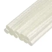 12pcs Mini Hot Glue Sticks for Glue Gun 0.27"x4" Glitter Transparent White