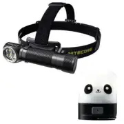 Combo: Nitecore HC35 Rechargeable LED Headlamp -2700Lm w/LR10 USB Light