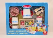Melissa & Doug 22 Piece Wooden Steep and Serve Tea Set NEW!