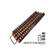 SP Tools 80Pcs Socket Tray - Multidrive Locking 1/4" 3/8" & 1/2" Drive