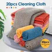 20 Pcs Microfiber Cleaning Cloths Lint Free Fish Scale Cloth Rag Strong Mabny