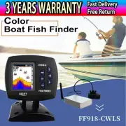 FF918-CWLS 3.5" LCD Boat Fish Finder Wireless Sonar Fish Finder 300M/984.3FT