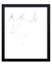 Ready2HangArt Study Of Dress No 1 Framed Print Wall Art