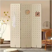 Pegboard Partition Screen,Folding Pegboard Room Divider Panel,Privacy Screens Pegboard Display Stand for Jewelry Store Bazaar Bedroom(Style 1,3-Panel)