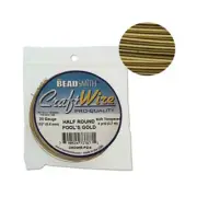 Half Round Fools Gold Wire Beadsmith 20gauge 4yd 43654 Craft Jewelry Wire