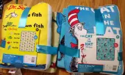 Dr. Seuss Plush Throw and Pillow Set: Cat in Hat or One Fish, Two Fish~NEW w/Tag