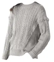 NWT Sundance Catalog Gray “Misty Heights Sweater” Size L $128