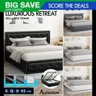 ALFORDSON Bed Frame Queen Double King Single Full Size Gas Lift Storage Base