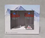 Coors Light Pint Glass Set Of 2 16oz Brewers Beer Cup Bar Glassware