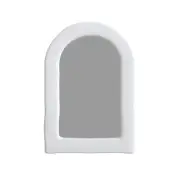 Thea 24 in. W x 35 in. H Framed Arched Vanity Mirror in White