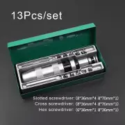 13pcs Heavy Duty Chrome Vanadium Steel Cordless Impact Screwdriver Driver Set