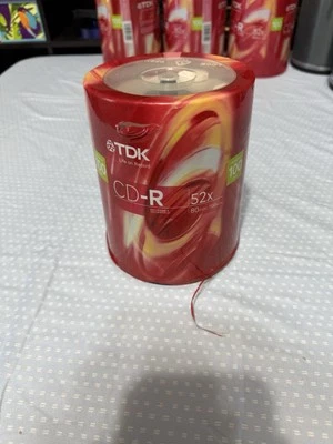 TDK Blank Recordable CD-R 100 Pack 700MB 80Min 52x Speed new but opened 6
