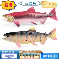 在飛比找蝦皮購物優惠-台灣熱賣 兒童認知仿真深海魚鮭魚大馬哈魚鮭魚海洋海底生物模型