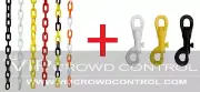 6mm Plastic Chain + Plastic Snaps VIP Crowd Control