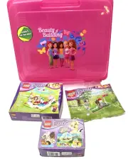 Lego Friends lot 3 Sealed Olivias Garden Pool Puppy Training Preowned Pink Case