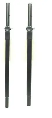 (2) Two Sub Woofer To Speaker Pole Adjustable Extension Shaft For 1 3/8" Speaker