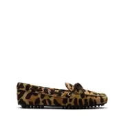 [Car Shoe] Car Shoe Animalier-print Calf Hair Loafers 36 IT BROWN/BLACK