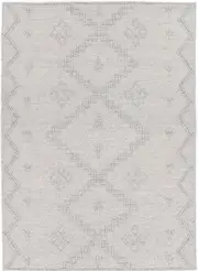 Goa Aztec Wool Blend Grey Rug (No Tassel)