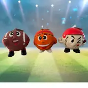 Grriggles Game Day Latex Dog Toy Baseball Football Basketball Puppy Toys Set 3