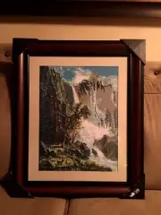 Embroidered Picture Crewel Needle Cross Embroidered " Rocky Mountains"