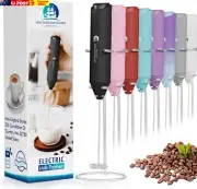 Powerful Milk Frother Handheld Foam Maker, Mini Whisk Drink Mixer for Coffee, Ca
