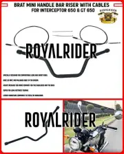 "BRAT MINI HANDLE BAR RISER WITH CABLES" For Royal Enfield Interceptor & GT 650