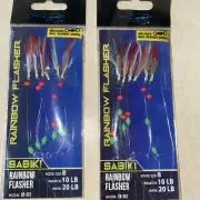 2 AHI Sabiki Fish Catcher Rainbow Flasher w/Ball Bearing/Crane Swivel #8 SB-302