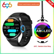 AMOLED Bluetooth Smartwatch Waterproof Heart Rate Fitness Tracker
