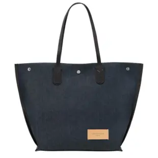 [全新］Longchamp Essential牛仔托特包 L