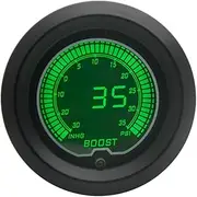 SFCPDDZYNE 52mm Boost Turbo Gauge Psi LCD Digital 7 Color Display with Sensor Automotive Voltage Boost Meter